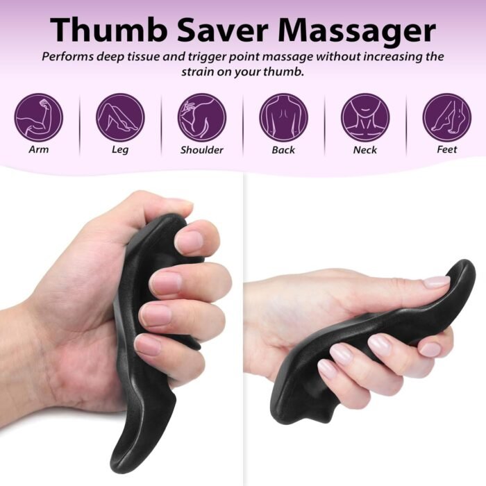Aromatherapy Lavender Massage Oil with Massage Roller Ball & Thumb Saver Massager, Spa Massages Oil for Date Night, Massage Oil for Massage Therapy, Calming, Soothing, Relaxing, 10 Fl Oz - Image 5