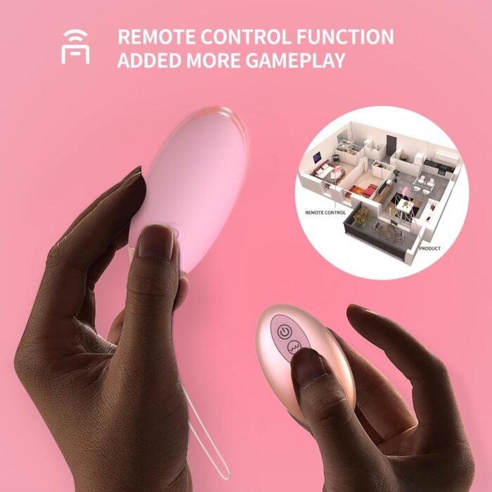 Women's Remote Control Vibrator, Wearable Wireless Remote Control Vibrator Adult Toy, Mini Egg-Shaped Vibrator Bullet, Women's Vibrating Ball, Small Pink rem - Image 4