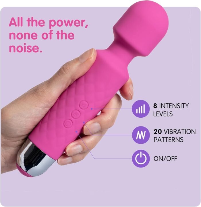 Oliver James Vibrator Wand for Women (Small) | Quiet Vibrating Dildo with 20 Patterns and 8 Speeds for Sexual Pleasure | Adult Sex Toys for Woman and Clit Stimulator Vibrators | Sexy Gifts for Her - Image 2