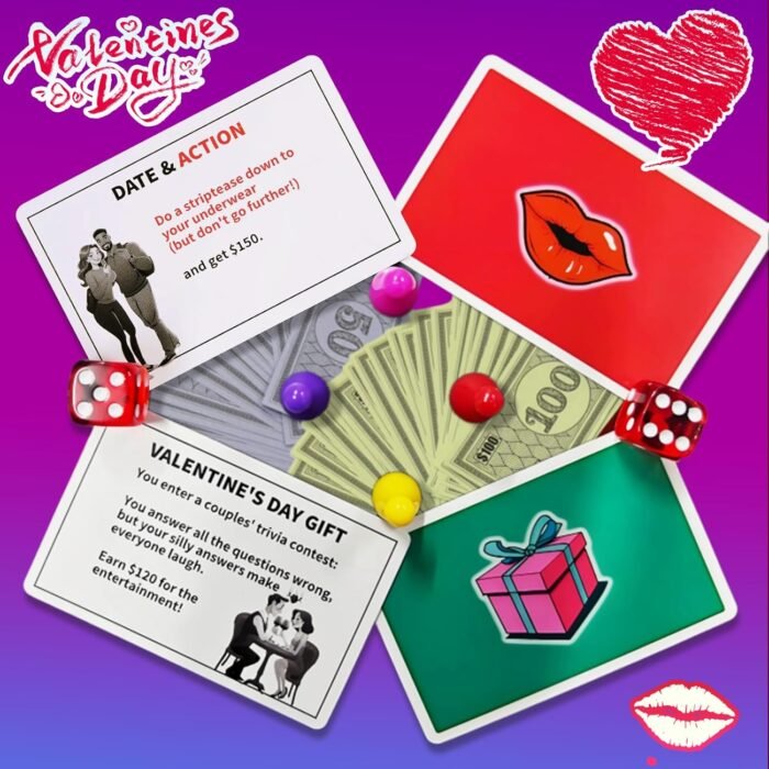 LOVEOPOLY - Couple Board Game for Date Night, Romantic Gift for Him and Her, Boyfriend, Girlfriend, Wife, Husband, Wedding, or Anniversary - Image 4