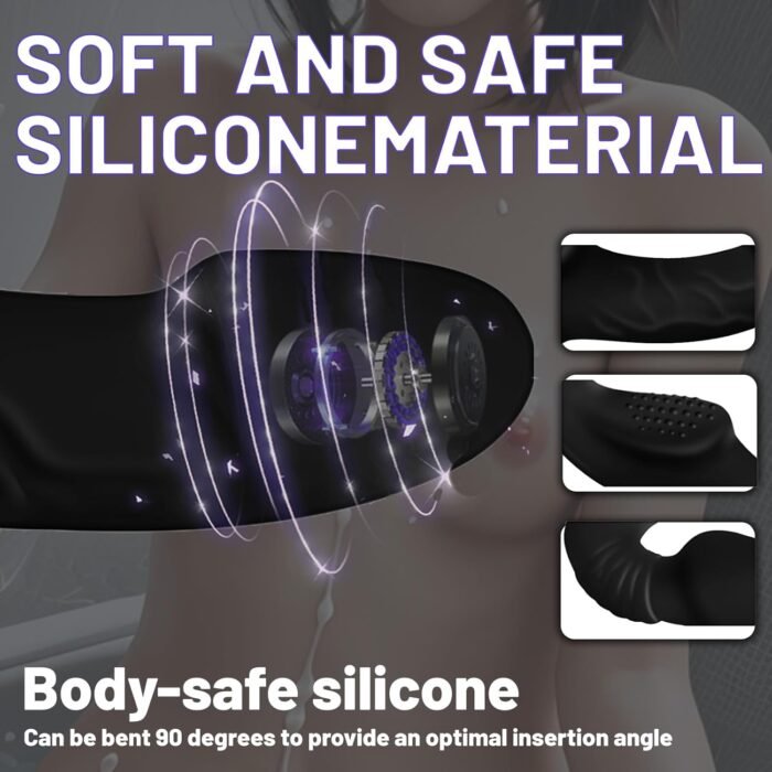 Womens Sex Toys Strapon Dildo - G Spot Realistic Dildo Vibrator for Clitoral Anal Sex with 10 Intense Vibrating Modes & Remote Control, Strapless Strap On Dildo Female Couples Adult Sex Toys (Black) - Image 4
