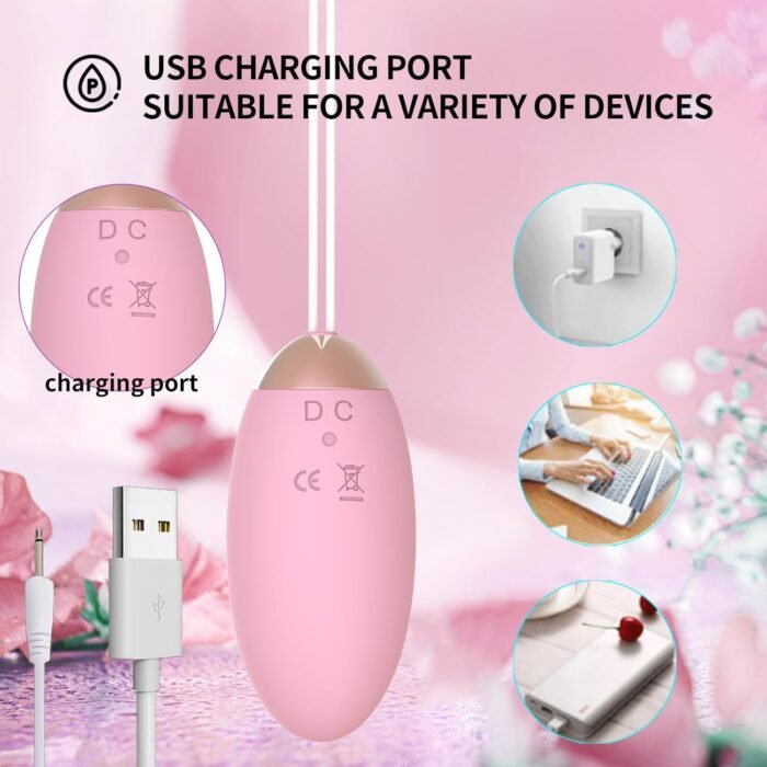 Women's Remote Control Vibrator, Wearable Wireless Remote Control Vibrator Adult Toy, Mini Egg-Shaped Vibrator Bullet, Women's Vibrating Ball, Small Pink rem - Image 5