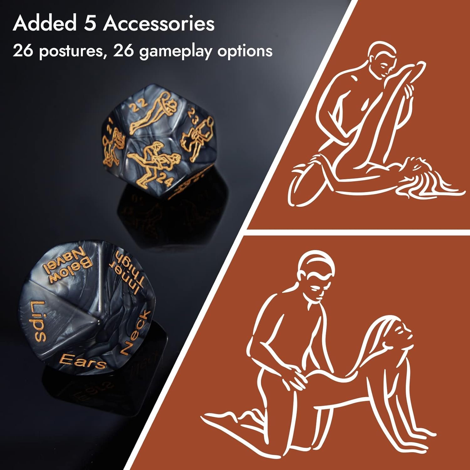 Sex Bondage BDSM Kit Restraints - UTIMI Upgrade Restraint Sets with Adjustable Handcuffs Collar Ankle Cuff Dice Beads Anal Plug Adult Games Sex Toys for Men Women and Couples Foreplay | 17PCS - Image 3