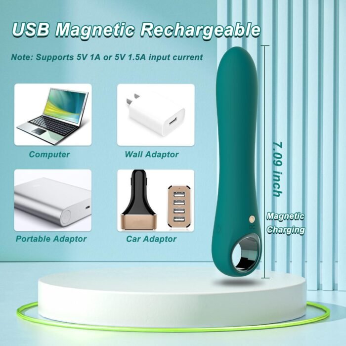 G Spot Vibrator Dildo with 10 Vibration Modes, Tuitionua Soft Silicone Powerful Vibrating Massagers for Clitoral Vagina and Anal Stimulation, Adult Sex Toys for Women or Men(Green) - Image 5