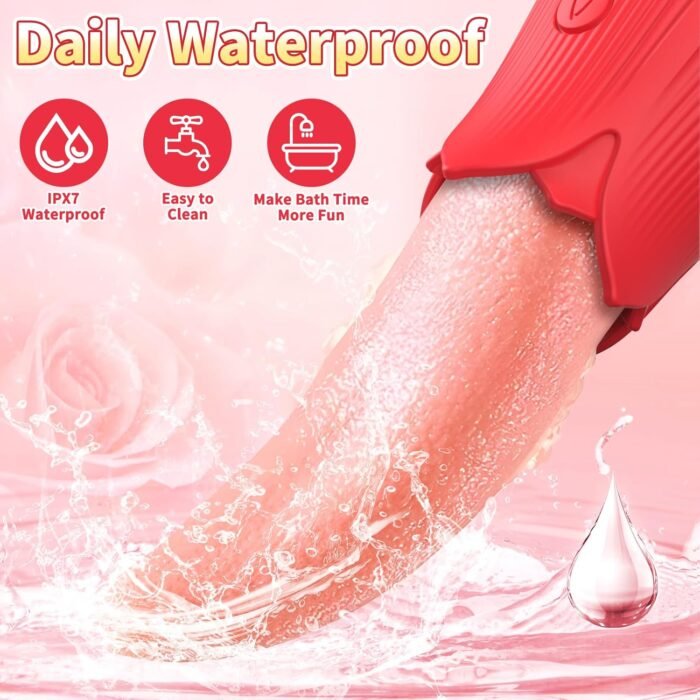 Rose Sex Toys for Woman, Rose Stimulator 2 in 1 high Simulation Clitoral Vibrator, Tongue Licking Adult Toy, Female sextoy with 10 Modes,G spot Couple Foreplay, Nipple,Clitoral,Adult Toy B0CGMVXVT2 - Image 6