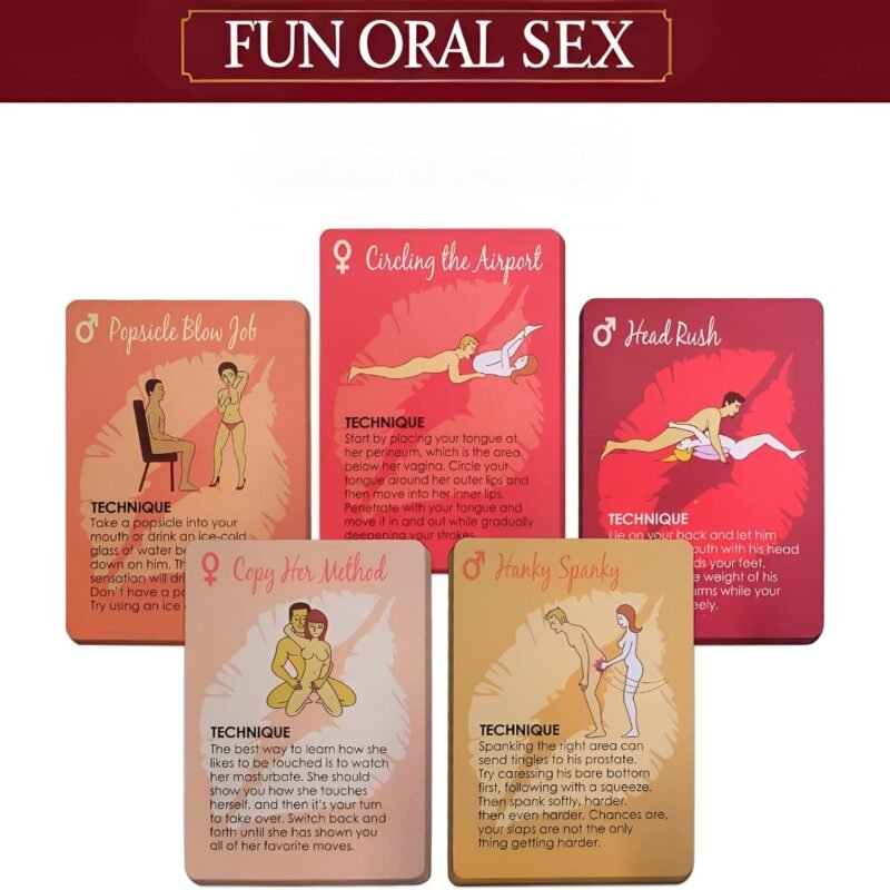 Sex Card Game Sexual Position Poker Foreplay Couple Game Fun Sex Games Fun Card Games for Couples - Poker Position Couple Game for Date Night Game to Enhance Intimacy Bedroom Battle Card (Oral Sex)