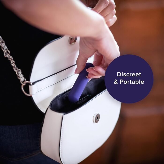 plusOne Bullet Vibrator for Women, Mini Vibrator Made of Body-Safe Silicone, Fully Waterproof, USB Rechargeable, Personal Massager with 10 Vibration Settings, Purple - Image 9