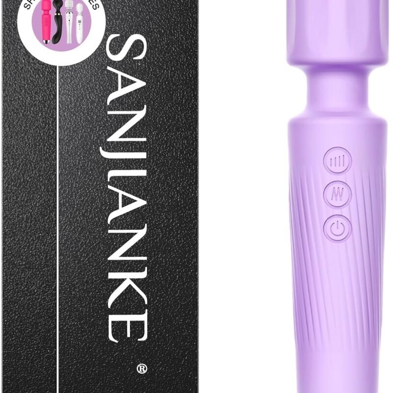 Vibrator Wand, Female Adult Sex Toys, Clit Stimulator,Vibrators for Her,Sex Wand Vibrators Massager,Vibrator Sex Toy Wand,Dildo,8 Speeds & 20 Patterns,Sex Wand Vibrators, Gifts for Women - Violet
