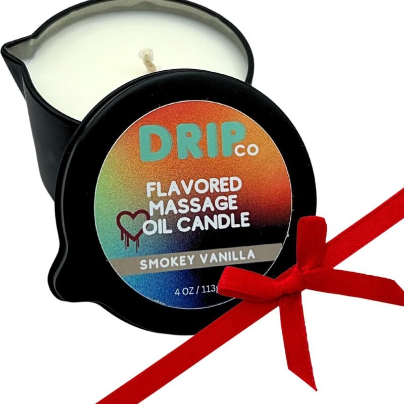 Drip Co Massage Candle - Soy Wax Aromatherapy Candle for Relaxing Oil Therapy, TikTok Trend, Scented Candles for Couples, Spa Essentials, Elegant Massage Experience Massage Candle (Smokey Vanilla)