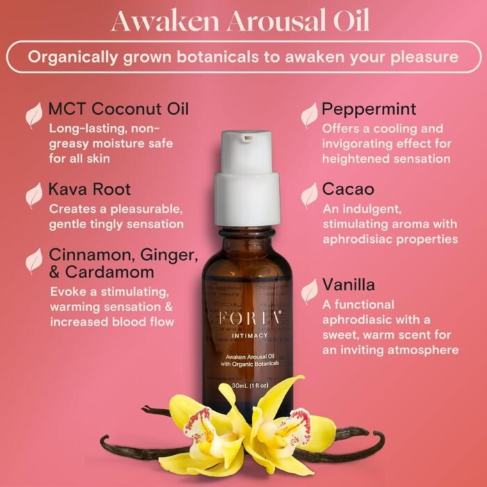 Foria Awaken Arousal Oil | Organic, All-Natural Oil Designed for Women, Safe for Sensitive Skin | 1 Fl Oz - Image 3
