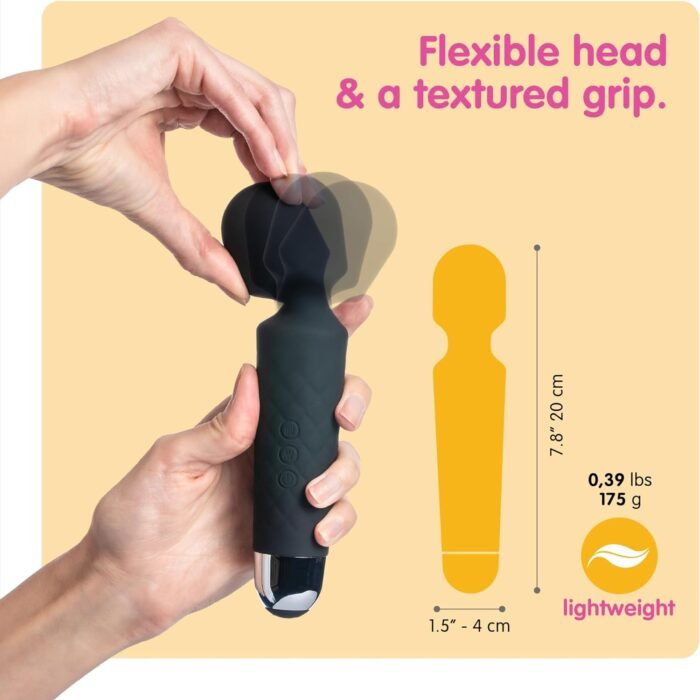 Oliver James Vibrator Wand for Women (Small) | Quiet Vibrating Dildo with 20 Patterns and 8 Speeds for Sexual Pleasure | Adult Sex Toys for Woman and Clit Stimulator Vibrators | Sexy Gifts for Her - Image 3