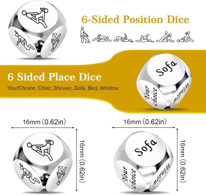 Sex Dice Sex Game Adult Toys - Couple Sex Toys for Sex Games Enhance Intimacy, Funny Foreplay Sex Toys Suitable for Anniversary Wedding Honeymoon Gifts Birthday for Her Him - Image 4