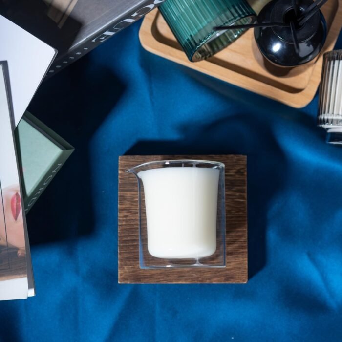 Soy Massage Oil Candle, 6.5 OZ Beautiful Double Layer Glass Low Temp Vanilla Candle, Moisturizing Essential Oil Body Massage Candle For Home & Spa, Intensive Skin Treatment Candle (Vanilla) - Image 8