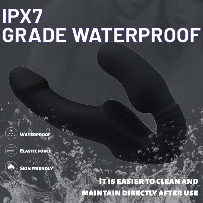 Womens Sex Toys Strapon Dildo - G Spot Realistic Dildo Vibrator for Clitoral Anal Sex with 10 Intense Vibrating Modes & Remote Control, Strapless Strap On Dildo Female Couples Adult Sex Toys (Black) - Image 5