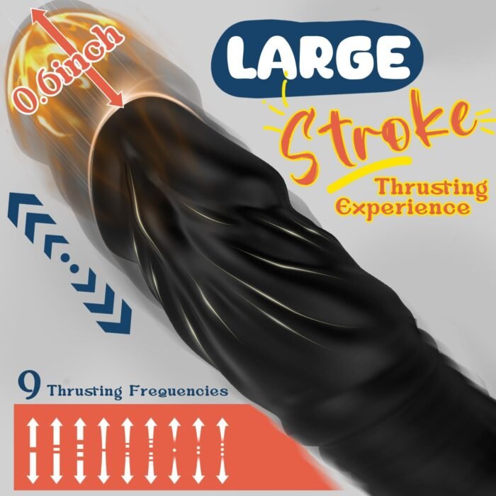 Thrusting Anal Vibrator for Men Prostate Massager, 5-in-1 Vibrating Anal Plug Dildo Shaped Vibrators with Dual Silicone Cock Ring, Adult Anal Sex Toy for Gay Men Couple - Image 3