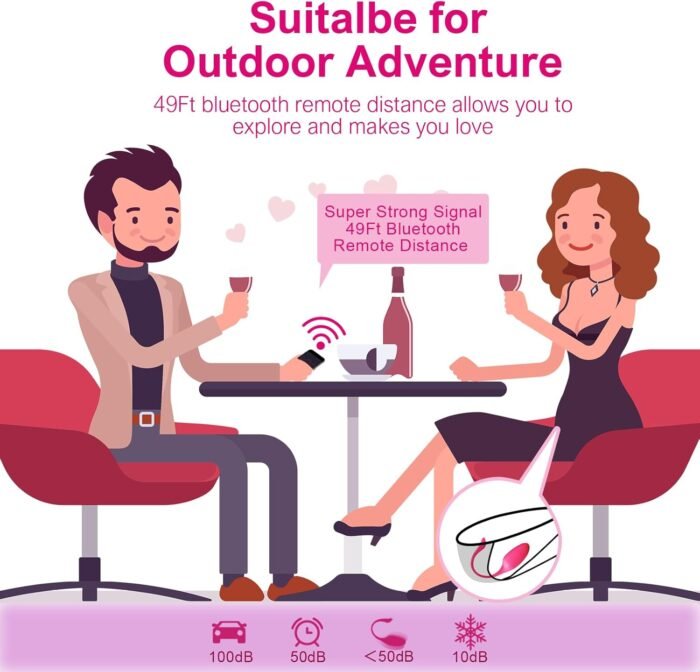 APP Remote Control G-spot Panty Vibrator, Pink Fun Long Distance Bluetooth Wearable, Rechargerable Adult Sex Toys More Than 10 Vibrations for Women and Couple, Female Toy - Image 3