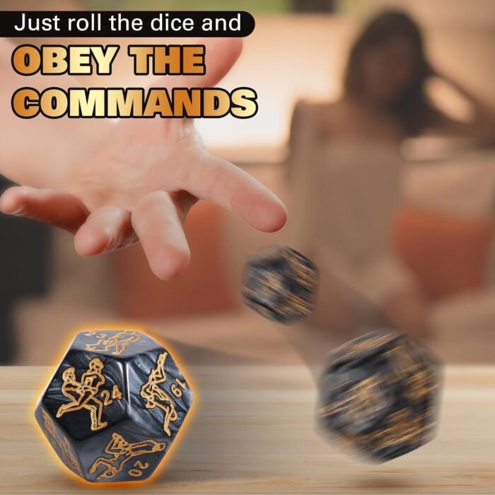 Dovelo Sex Dice Set for Adult Couples Sex Games, 5pcs Sex Party Dice with 48 Ways to Play Fun Romantic Role Play Sex Toys Game for Adult Couples - Image 2