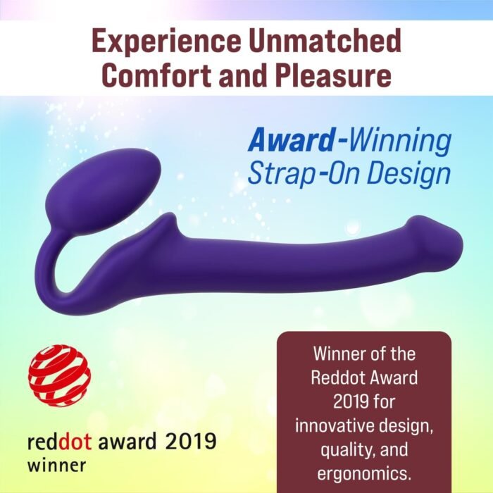 Strap-On-Me Semi-Real Bendable Strap-On Dildo - Discover The Ultimate Pleasure with Sexy Dildo - Silicone Strapless Dildo for Couples - Waterproof Strapless Dildo (Purple/Small) - Image 2