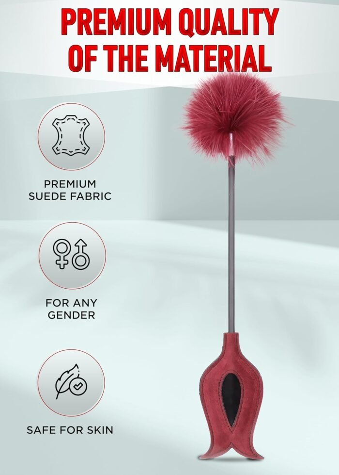 Sex Feather Tickler for Adult Sex Play Spanking Ticklers Adults Bedroom Feather Whips for Sex Play Blindfold BDSM Kit Fetish Sex Toys Blindfold Sex Play SM Set - Image 6