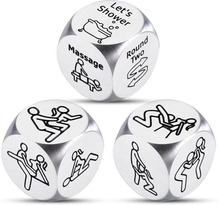 Sex Dice Adult Sex Toys Couples Games Date Night Dice Ideas Gifts for Boyfriend Girlfriend Romantic Gifts for Husband Wife Birthday Anniversary Steel Gift for Men Women Stocking Stuffer Valentines Day