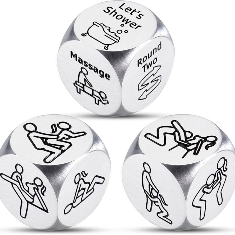 Sex Dice Adult Sex Toys Couples Games Date Night Dice Ideas Gifts for Boyfriend Girlfriend Romantic Gifts for Husband Wife Birthday Anniversary Steel Gift for Men Women Stocking Stuffer Valentines Day