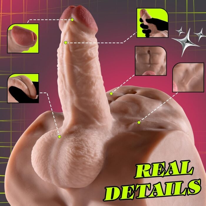 Male Sex Doll with Realistic Thick Dildo and Testis Male Masturbator Torso Butt with Tight Anal Hole Unisex Sex Toy for Gay Men Couples Masturbation 7.7 LB Adult Realistic Sex Dolls - Image 2