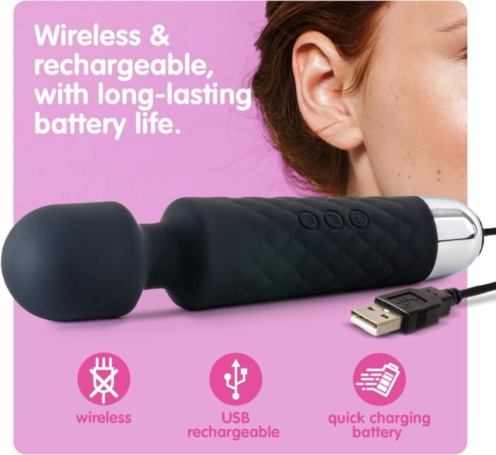 Oliver James Vibrator Wand for Women (Small) | Quiet Vibrating Dildo with 20 Patterns and 8 Speeds for Sexual Pleasure | Adult Sex Toys for Woman and Clit Stimulator Vibrators | Sexy Gifts for Her - Image 5