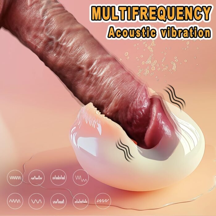 8.6'' Thrusting Dildo - Vibrator Sex Toy with 9 Thrusting & 9 Vibrating Modes & Heated Strong Suction Cup for Hands-Free Use, IPX7 Waterproof Skin-Friendly Silicone - Sexual Pleasure Tools for Women - Image 3