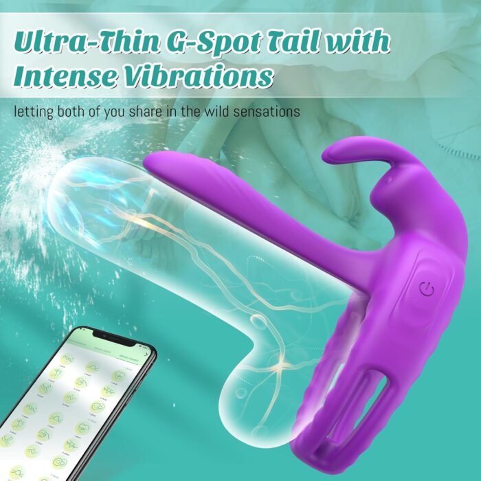 Vibrating Cock Ring Sex Toys for Couples Women - Vibrator Penis Sleeve with Rabbit Clitoris Vibrators, Adult Toy Cock Sleeve, Sex Toy for Female Men Male Penis Extender, Juguetes Sexuales - Image 3
