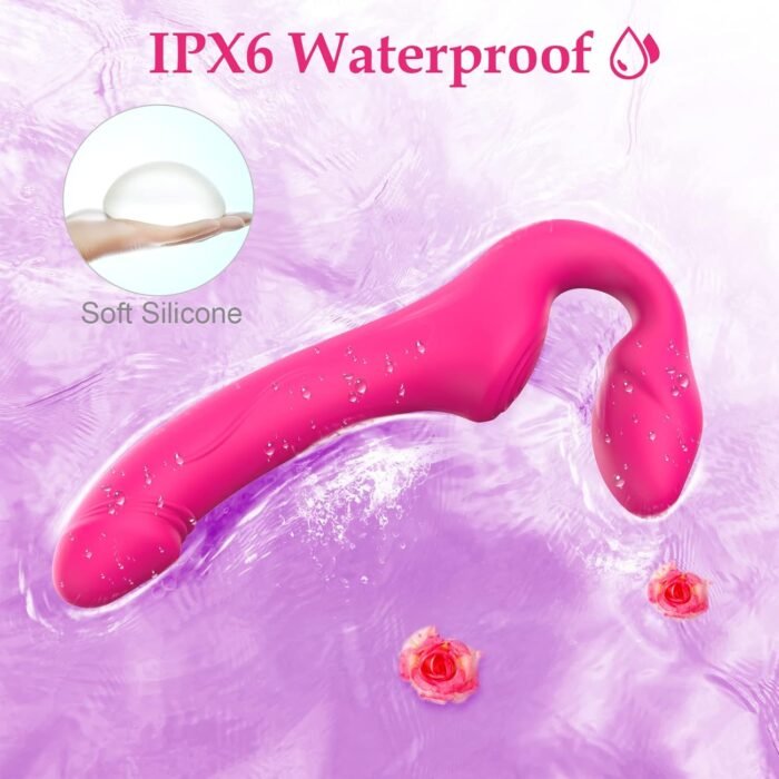 Strapless Strap-On G-Spot Dildo Vibrator with 10 Modes & Remote Control, Dreamyslut Anti-Slip Silicone Realistic Double-Ended Vibrating Butt Plug, Adult Anal Sex Toys for Women Lesbians Couples - Image 6