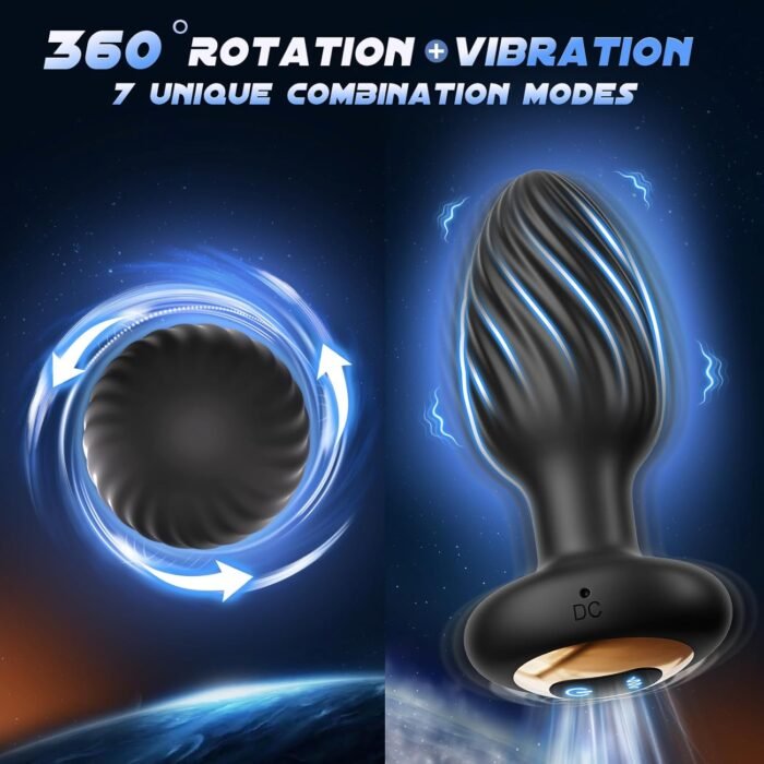 360° Rotation Adult Sex Toys for Men Prostate Massager - Swirl Surround Stimulate Prostate Point APP Remote Control, Adult Toys Anal Plug Vibrating Butt Plug with 9 Vibrating, Anal Toys Vibrator Mens - Image 2