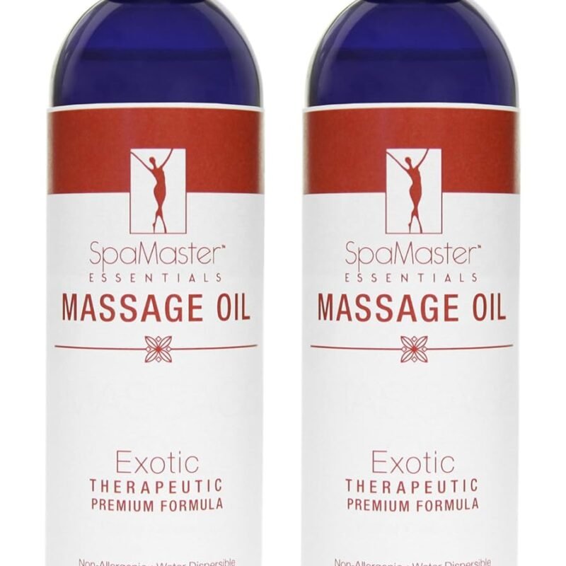Master Massage Spamaster Essentials Exotic Massage oil, 8 oz Bottles, 2 Count