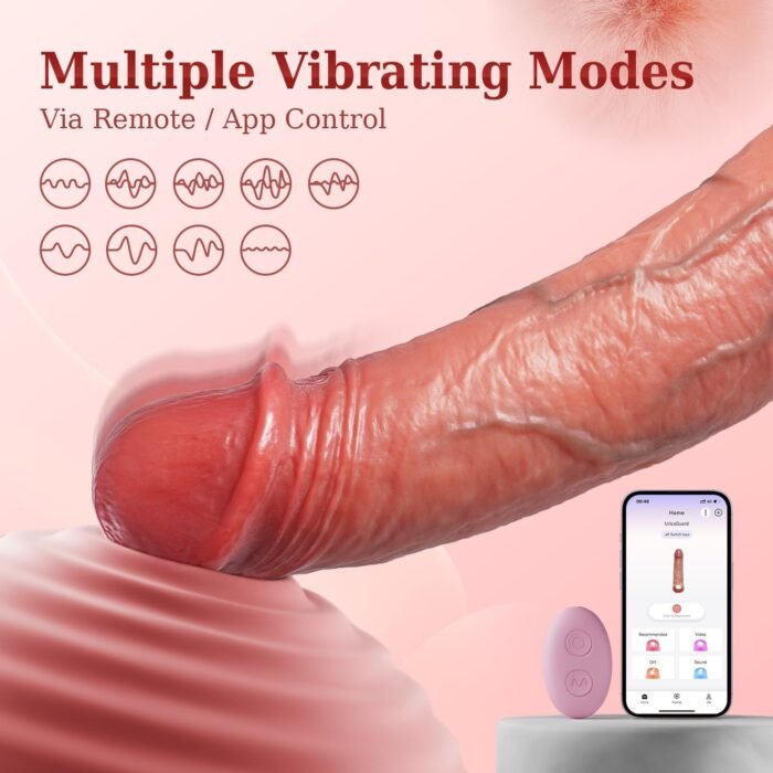 Penis Sleeve Cock Sleeve Vibrator - FYSHAVO 4IN1 Realistic Adult Male Sex Toys for Men Penis Extender Vibrating Cock Ring 9 Modes, App Remote Control, Elastic Penis Ring to Enlarge for Men Couples - Image 2