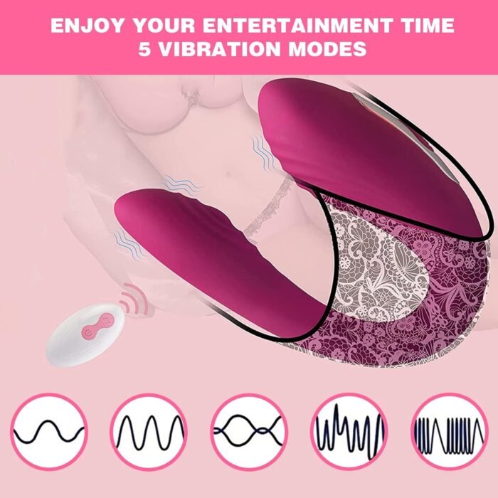 Clitorals Stimulator for Women, G-Spot Vibrator Dildo with Pulsating Tapping for Clit Stimulation, Sex Toys Waterproof with 5 Vibration Modes, Adult Sex Toys for Women Pleasure (Rose Red) - Image 2