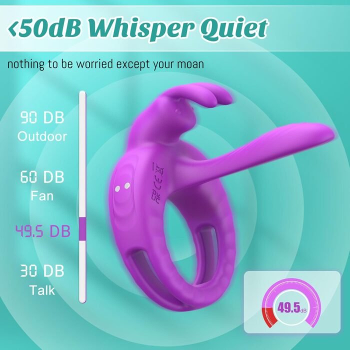 Vibrating Cock Ring Sex Toys for Couples Women - Vibrator Penis Sleeve with Rabbit Clitoris Vibrators, Adult Toy Cock Sleeve, Sex Toy for Female Men Male Penis Extender, Juguetes Sexuales - Image 6