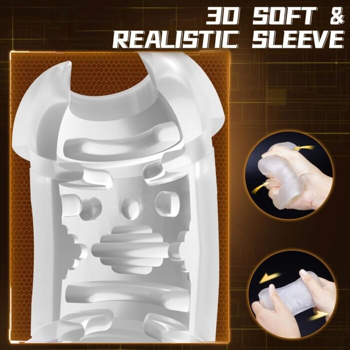 Sex Toys for Men, Automatic Male Masturbator with 6 Powerful Thrusting & Vibration Modes, Hands-Free Male Sex Toys Stroker for Men Pleasure, Open-Ended Sex Machine Penis Pump Male Sex Toy - Image 3