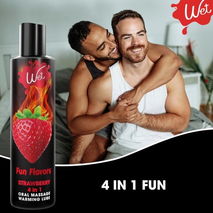 Wet Fun Flavors Sexy Strawberry 4 in 1 Warming Flavored Tasty Lube 3 FL Oz, Premium Personal Lubricant, Men, Women & Couples, Foreplay & Massage, Paraben Free, Gluten Free, Stain Free, Sugar Free - Image 5