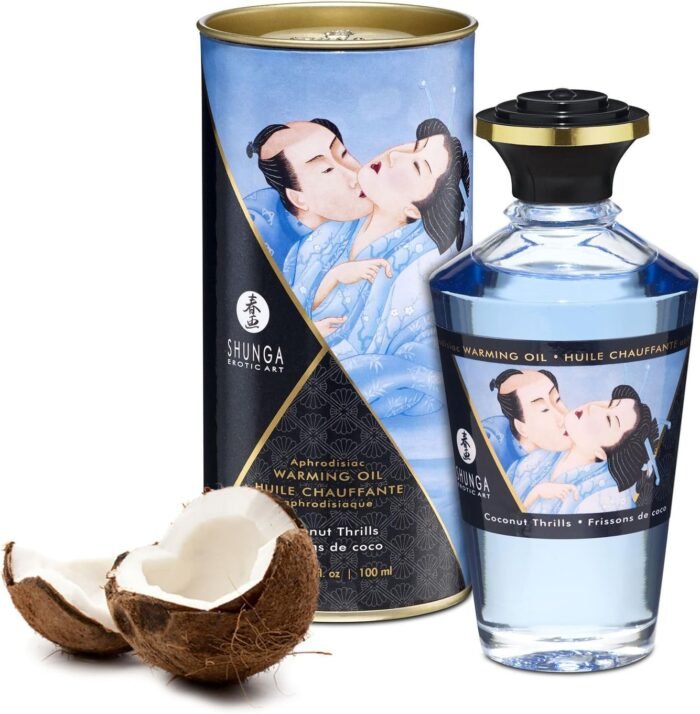 Shunga Warming Massage Oil 3.5 Fluid Ounces (Coconut) - Image 6