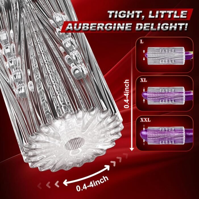 Manual Male Masturbators with 15 Extruded Beads, Transparent Soft Sucking Extrusion Penis Sleeve Blowjob Portable Sex Toys for Men Vagina Textured Pocket Pussies Penis Stimulation Point - Image 3