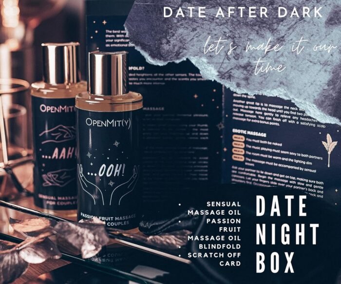 OpenMity Massage Oil for Couples – Date Night Box with Relaxing Massage Oil Set for The Perfect Date Night, Including Two Different Massage Oils and Scratch Off Card - Image 3