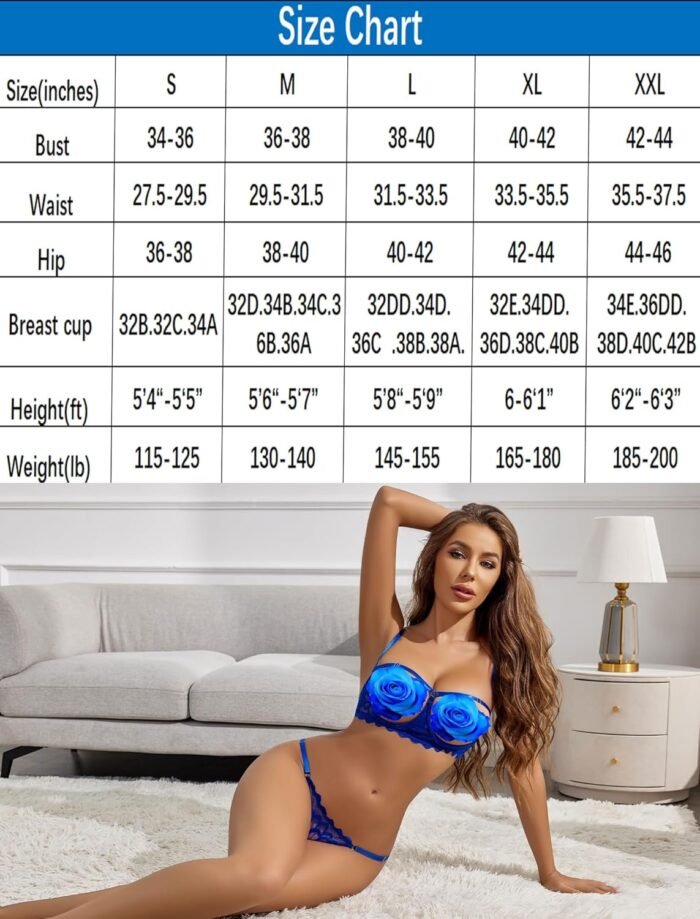 Avidlove Lingerie Set For Women Sexy Bra and Panty 2 Piece Lace Lingerie Set With Underwire S-XXL - Image 7