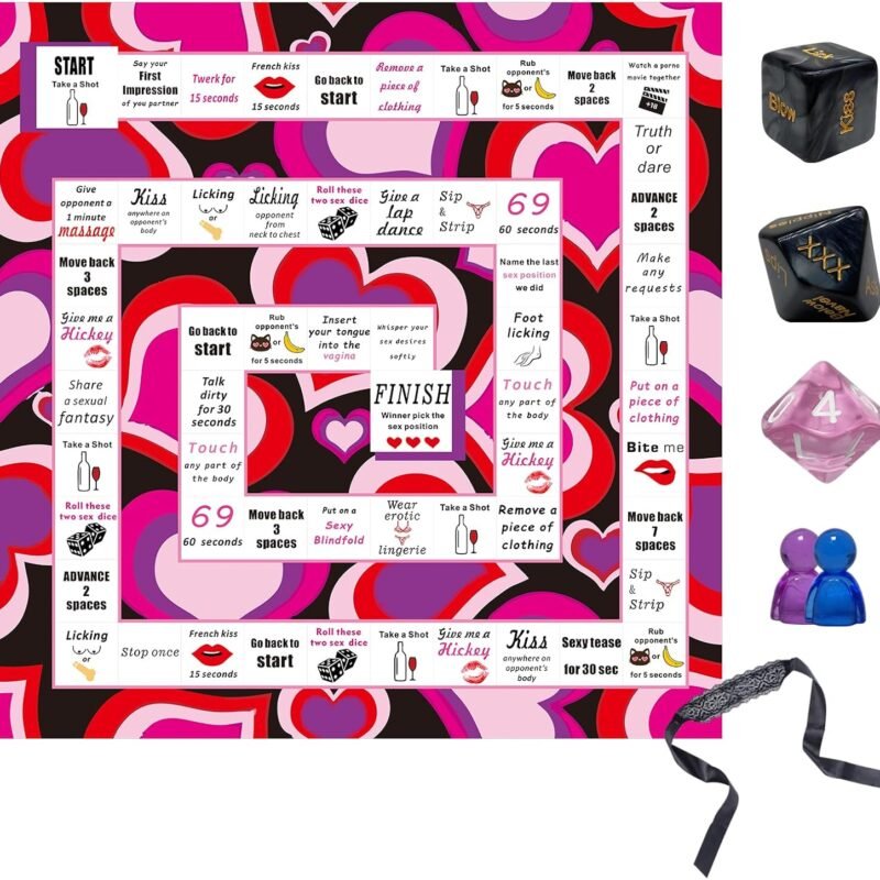 Couple Board Game for Date Night - Romantic Couple Games for Date Night Sexy Board Games for Couples Sex Games for Couples Sex Dice Game Sex Board Game for 2 Players