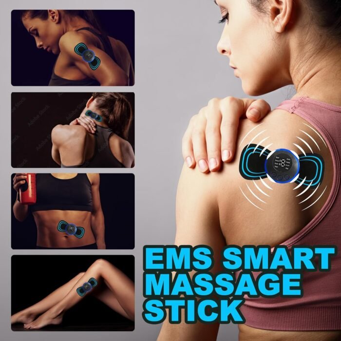 PLENO 2 Mini Muscle Body Massager Host with 2 Replaceable Pads and 19 Speed 8 Modes for Pain Relief for Full Body and Relaxation of Arm, Leg Shoulder, Waist - Image 2