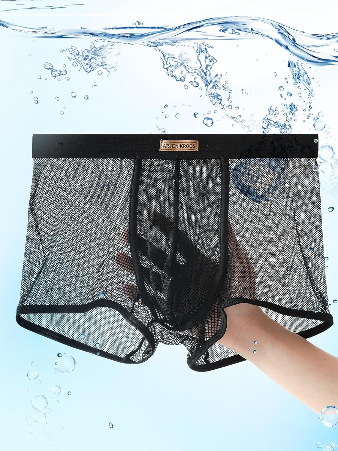 Arjen Kroos Sexy Underwear for Men Breathable Mesh Boxer Briefs Comfort Soft Trunks - Image 3