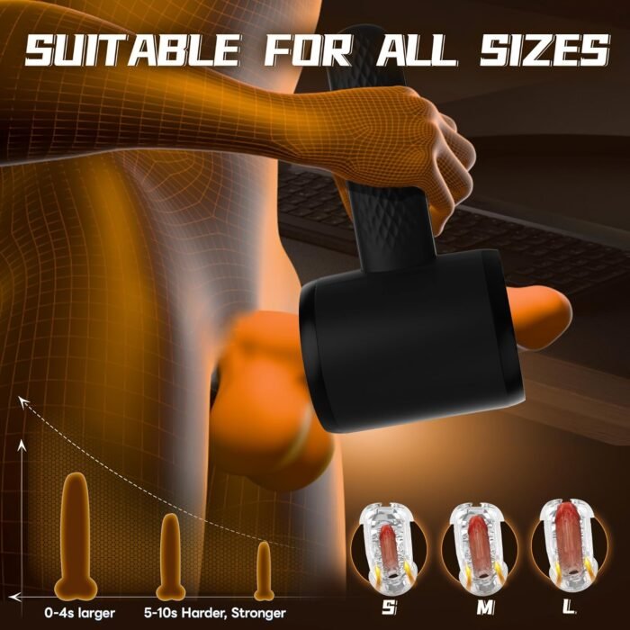 Sex Toys for Men, Automatic Male Masturbator with 6 Powerful Thrusting & Vibration Modes, Hands-Free Male Sex Toys Stroker for Men Pleasure, Open-Ended Sex Machine Penis Pump Male Sex Toy - Image 4