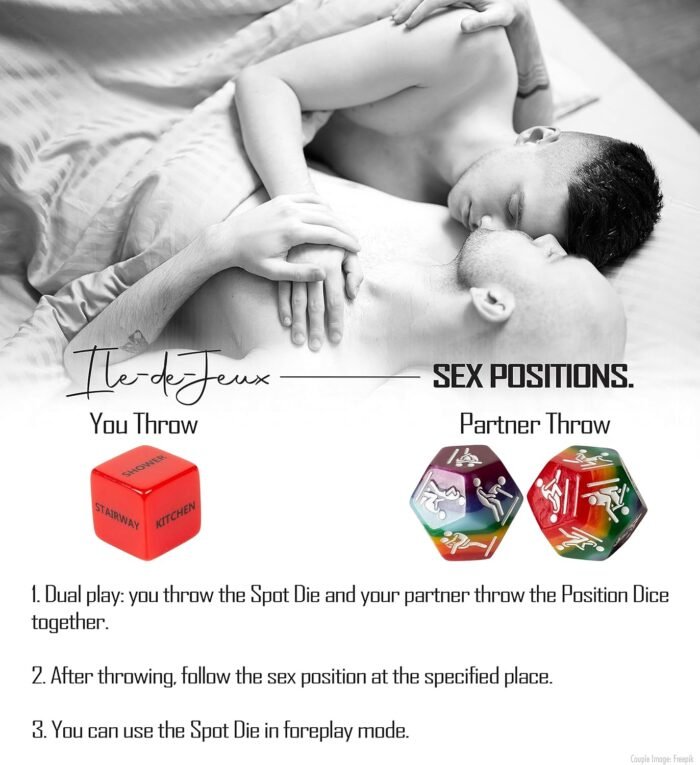 Men LGBTQ+ 5 Sex Dice Set for Couples, Pride Sex Game. Women Model Available, Naughty Love Dice, Adult Game Night, Sex Party Dice, Sex Positions, Gay Valentines Gift Toy. Gay Romance - Image 4