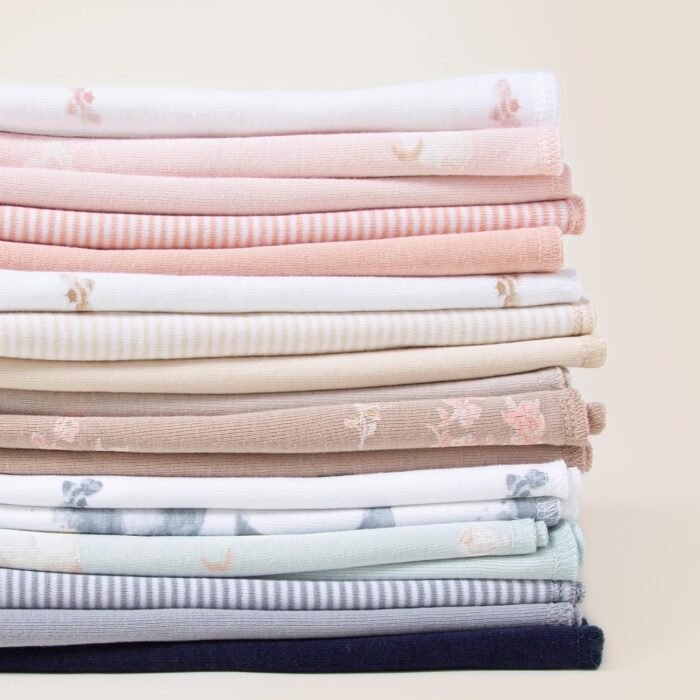Burt's Bees Baby Infant Burp Cloths, 100% Organic Cotton Extra Absorbent Soft Fabric Drool Cloths, 5-Pack Newborn Must-Have Essential Large Burping Cloths, One Size 17 x 11.75 Inches - Image 2