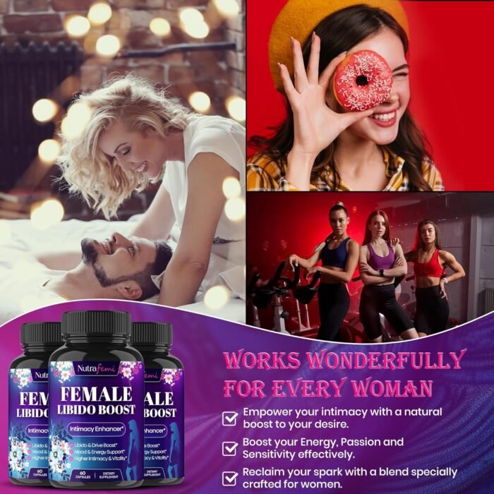 #1 Fast Acting Highly Effective Libido Booster for Women-Female Libido Booster for Hormonal Balance, Mood & Drive - with Maca Root, Ginseng, Tribulus, Gingko & Ashwagandha - 60 Capsules - Image 6