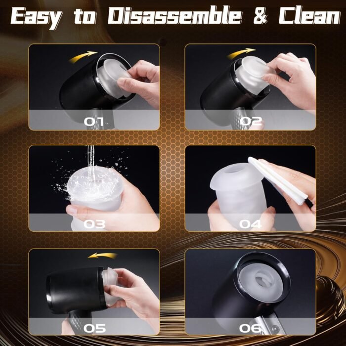 Sex Toys for Men, Automatic Male Masturbator with 6 Powerful Thrusting & Vibration Modes, Hands-Free Male Sex Toys Stroker for Men Pleasure, Open-Ended Sex Machine Penis Pump Male Sex Toy - Image 6
