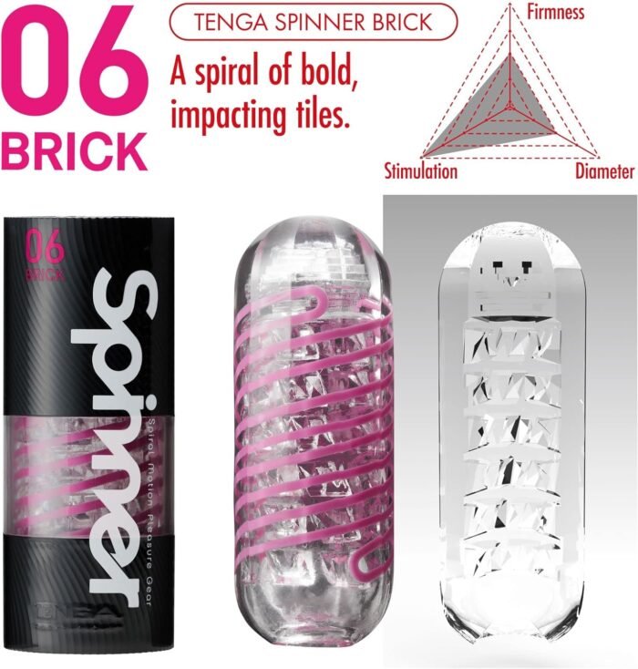 TENGA Spinner SPN-006 Brick Reusable Spiral-Motion Male Masturbator - Image 3
